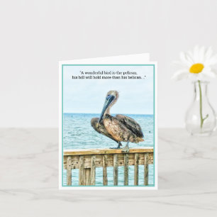 Funny Pelican Note Card