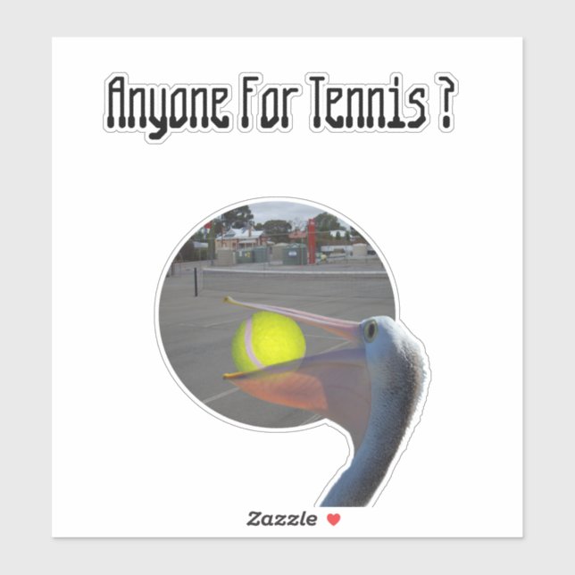 Funny Pelican Tennis Player,  (Sheet)