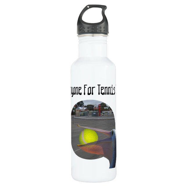 Funny Pelican Tennis Player, 710 ml Water Bottle (Front)