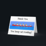 Funny pelicans rowing cartoon Thank You card.<br><div class="desc">These funny pelicans will make a unique thank you card. Inspired by watching pelicans and other seabirds.</div>