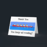 Funny pelicans rowing cartoon Thank You card.<br><div class="desc">These funny pelicans will make a unique thank you card. Inspired by watching pelicans and other seabirds.</div>