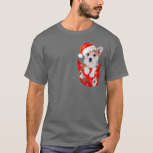 Funny Pembroke Welsh Corgi Christmas Pocket for Co T-Shirt