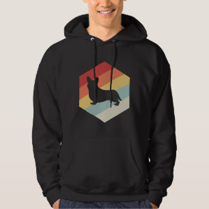 Funny Pembroke Welsh Corgi Dog Art Retro Vintage Hoodie