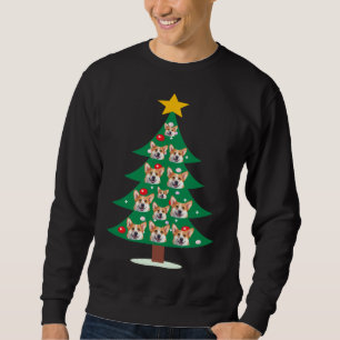 Funny Pembroke Welsh Corgi Dog Christmas Tree For Sweatshirt