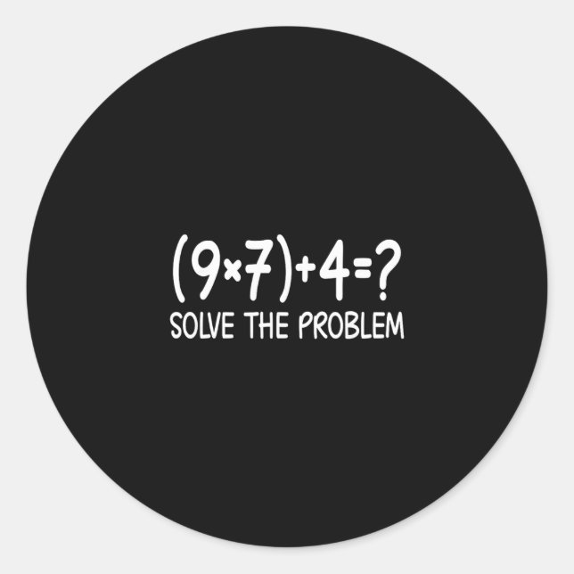 Funny Pemdas Elementary Math Teacher Brainrot 67 M Classic Round Sticker (Front)