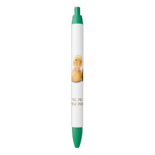 Funny Pen with Happy Duck Smile - Custom Text