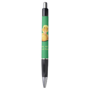 Funny Pen with Happy Playful Duck - Smile
