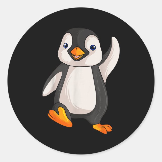 Funny Penguin Apparel S Uni-adults Kids Children B Classic Round Sticker (Front)