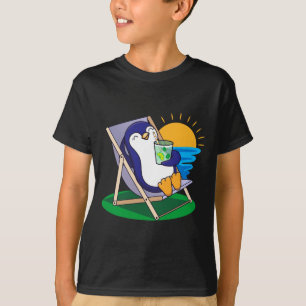 Funny penguin bird summer season beach gift men T-Shirt