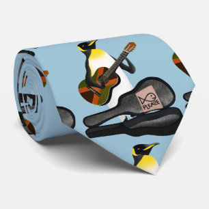 Funny Penguin Busking Tie