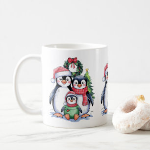 Funny Penguin Christmas Matching Family Pyjamas Coffee Mug