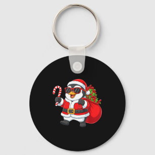 Funny Penguin Christmas Santa Outfit Xmas Boys Gir Key Ring