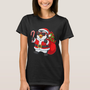 Funny Penguin Christmas Santa Outfit Xmas Boys Gir T-Shirt