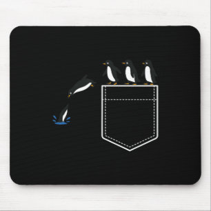 Funny Penguin Cket Cute Diving Penguin Animal Love Mouse Mat