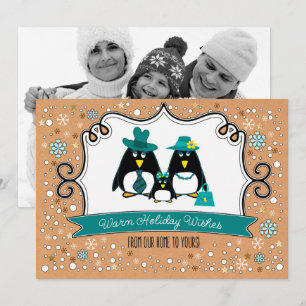 Funny Penguin Family Christmas Photo Cards