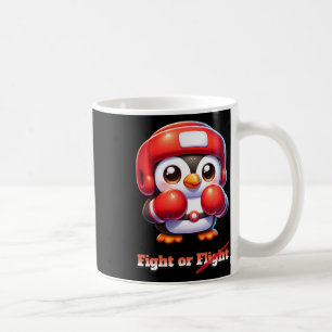 Funny Penguin Flight Or Fight Boxing Mma Meme Sill Coffee Mug