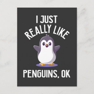 Funny Penguin lover Cute Kawaii Zoo Animal Postcard