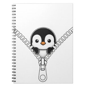 Funny Penguin Peek Notebook