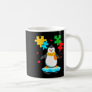 Funny penguin puzzle autism awareness month kids coffee mug