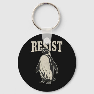 Funny Penguin Resist Cool Penguins Resist Key Ring