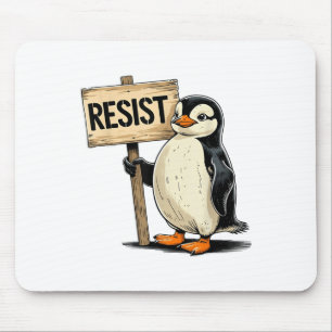 Funny Penguin Resist Cool Penguins Resist Mouse Mat