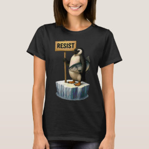 Funny Penguin Resist Cool Penguins Resist T-Shirt