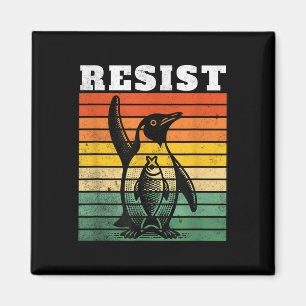 Funny Penguin Resist Penguins Protest Against Tari Magnet