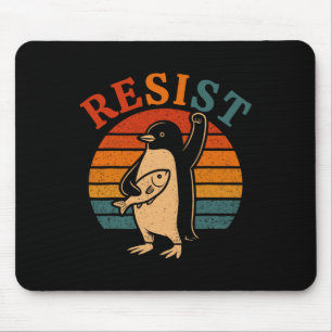 Funny Penguin Resist Penguins Protest Against Tari Mouse Mat