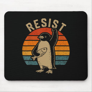 Funny Penguin Resist Penguins Protest Against Tari Mouse Mat