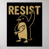 Funny Penguin Resist Penguins Protest Against Tari
