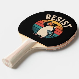 Funny Penguin Resist Protest Against Tariffs  Ping Pong Paddle
