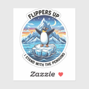 Funny Penguin Resist Protest Against Tarrifs 