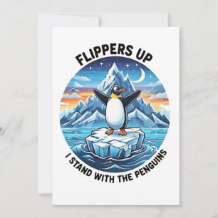 Funny Penguin Resist Protest Against Tarrifs Invitation