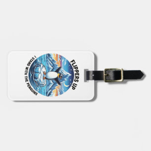 Funny Penguin Resist Protest Against Tarrifs  Luggage Tag
