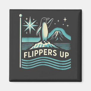 Funny Penguin Resist Protest Against Tarrifs  Magnet