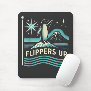 Funny Penguin Resist Protest Against Tarrifs Mouse Mat