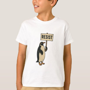 Funny Penguin Resist Protest Against Tarrifs T-Shirt