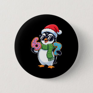 Funny Penguin Six Seven 67 Ice Cream Christmas Boy 6 Cm Round Badge