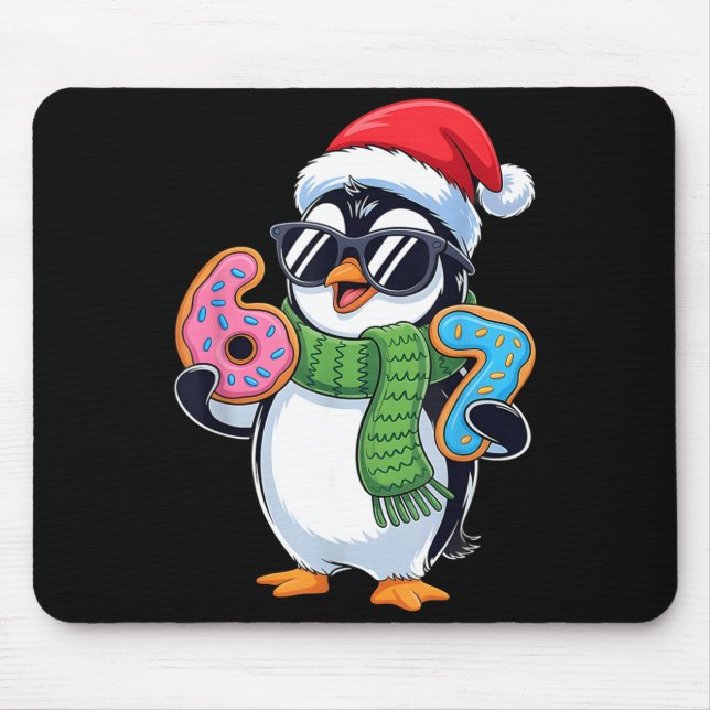 Funny Penguin Six Seven 67 Ice Cream Christmas Boy Mouse Mat (Front)