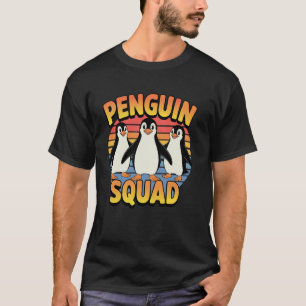 Funny Penguin Squad Retro Cute Penguins Animal Lov T-Shirt
