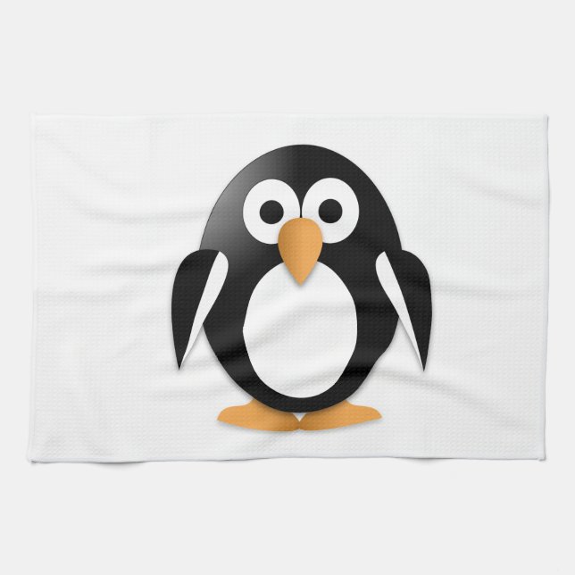 Funny penguin tea towel (Horizontal)
