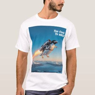 Funny Penguin with a Jetpack T-Shirt