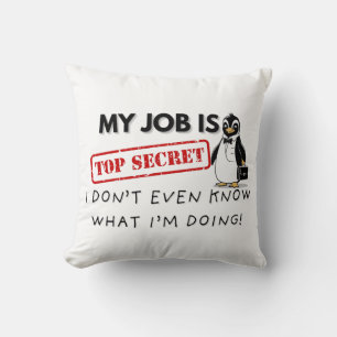 Funny Penguin-Work Struggle Cushion