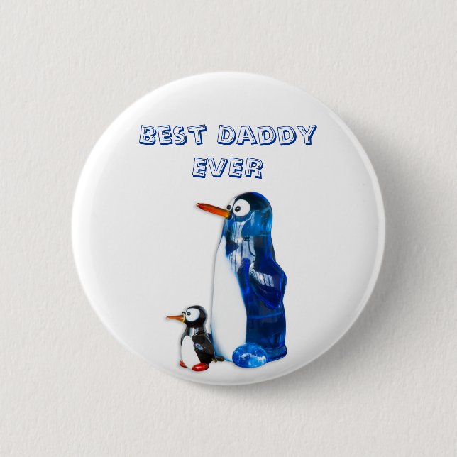 Funny penguins 6 cm round badge (Front)