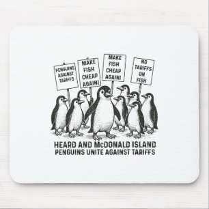 Funny Penguins Against Tariffs Heard Island Pengui Mouse Mat