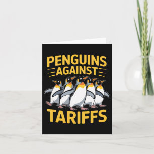 Funny Penguins Against Tariffs Liberation Day Wome Card