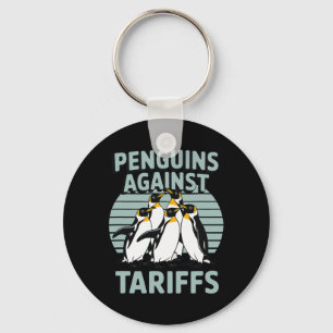 Funny Penguins Against Tariffs Liberation Day Wome Key Ring