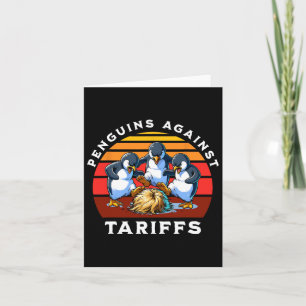 Funny Penguins Against Tariffs Resist Protest Men Card
