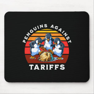 Funny Penguins Against Tariffs Resist Protest Men Mouse Mat