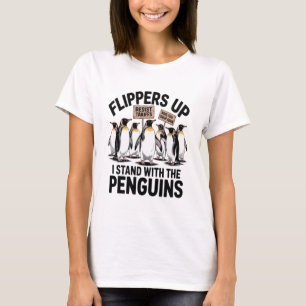 funny penguins against tariffs resist protest T-Shirt